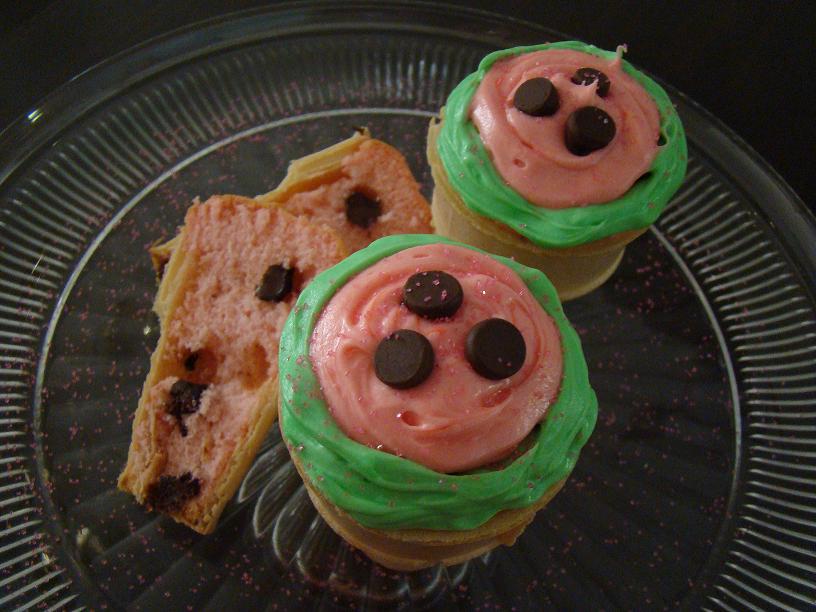 Faux Watermelon Cupcake